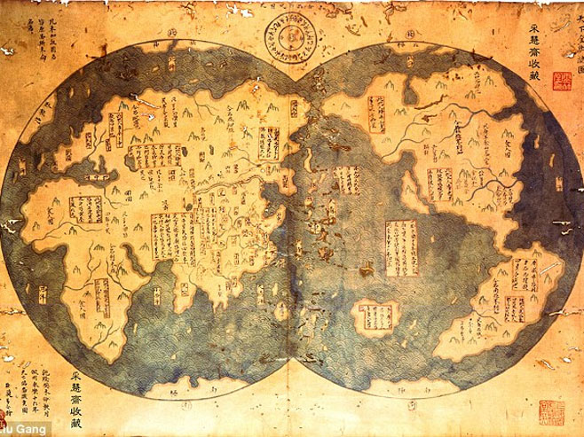 Sporna karta svijeta moreplovca DŽeng Hea (Foto: Liu Gang) - 