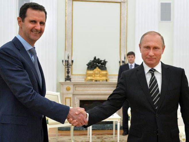 Bašar al Asad i Vladimir Putin (Foto: Alexei Druzhinin, RIA-Novosti, Kremlin Pool) - Foto: AP