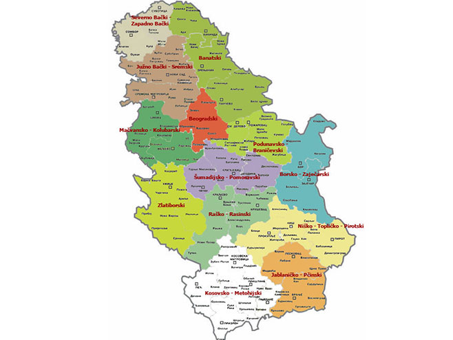 mapa srbije sa gradovima i selima Tiha okupacija