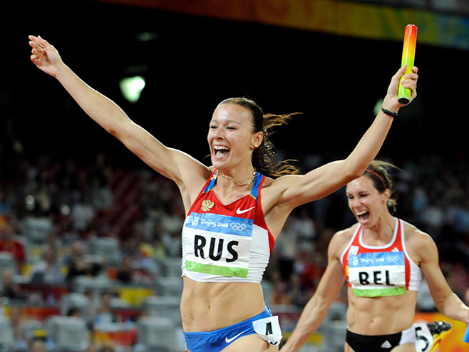 Јulija Čermošanskaja, osvajačica zlatne medalje u štafeti za Rusiju OI 2008. u Pekingu - 