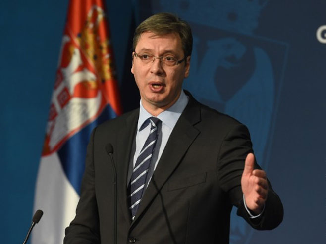 Aleksandar Vučić na konferenciji za novinare - Foto: TANЈUG