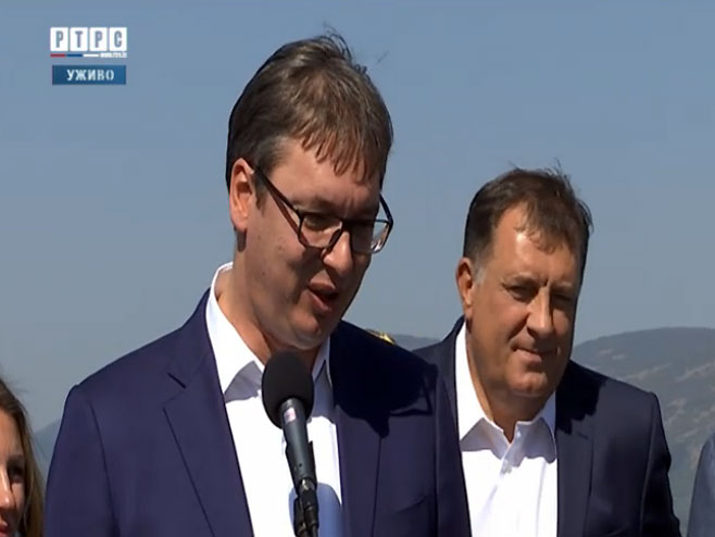 Dodik i Vučić u Pirotu - Foto: RTRS
