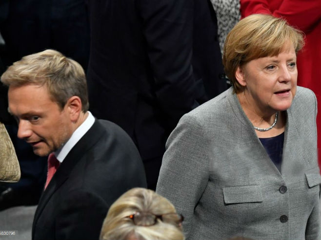 Angela Merkel i lider FDP Kristijan Lidner - Foto: Getty Images