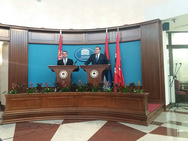 Dodik-Vulin, pres konferencija - Foto: RTRS