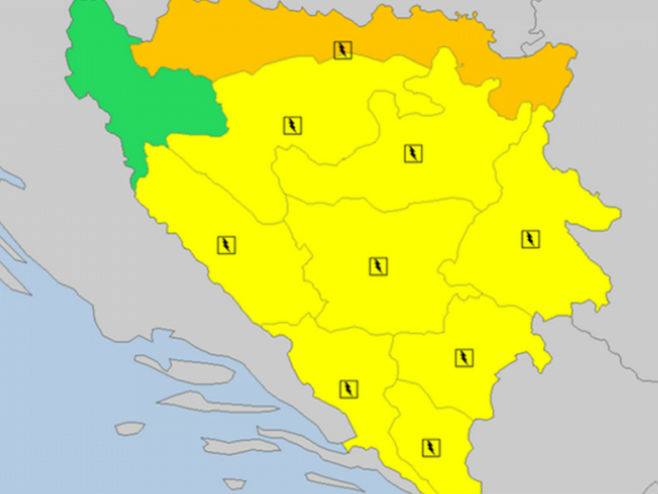 Meteoalarm-žuti - Foto: nezavisne novine