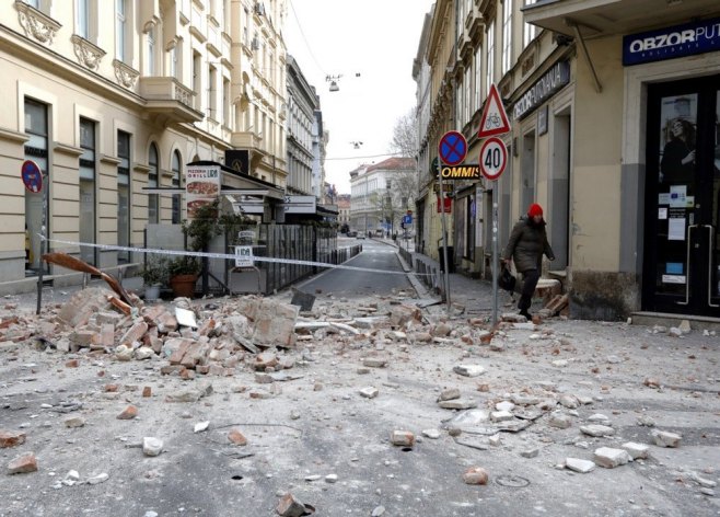 Zemljotres u Zagrebu (Foto: ilustracija/EPA-EFE/ANTONIO BAT) - 
