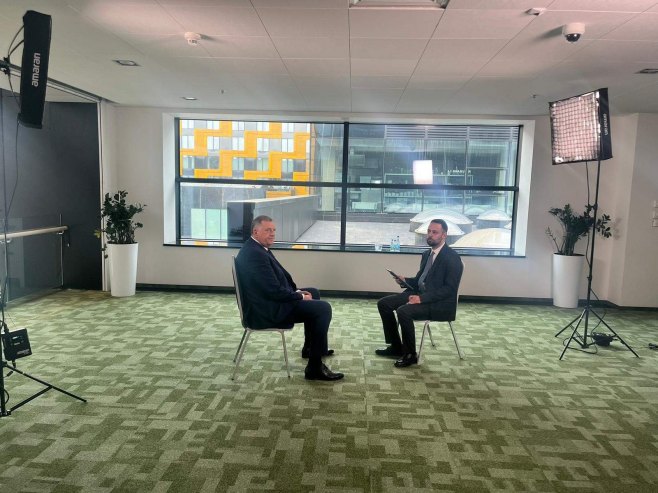 Dodik, intervju za Raša Tudej - Foto: RTRS